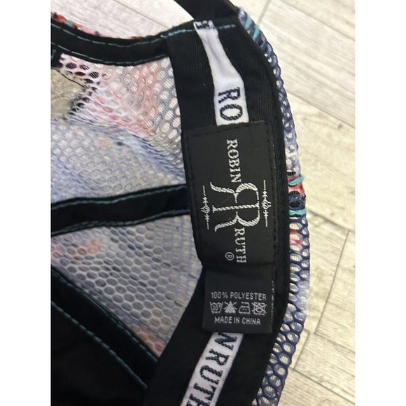 Robin Ruth‎ Atlanta Embroidered Trucker Hat Unisex SnapBack Floral Multicolor OS - Picture 4 of 4